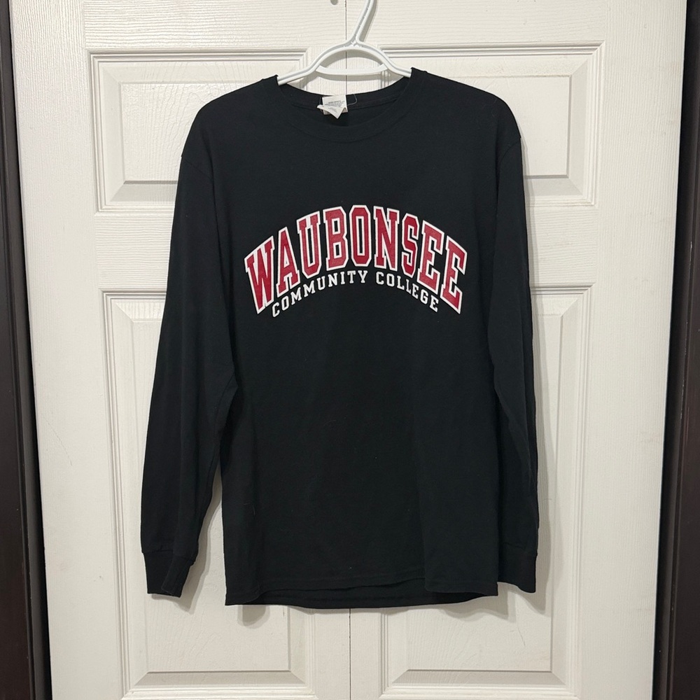 Waubonsee Community College Black Long Sleeve Shirt